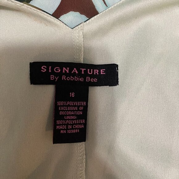 Robbie Bee Vintage Y2K 90’s Teal Paisley Fit & Flare Flowy Dress Size 16 - Picture 11 of 13